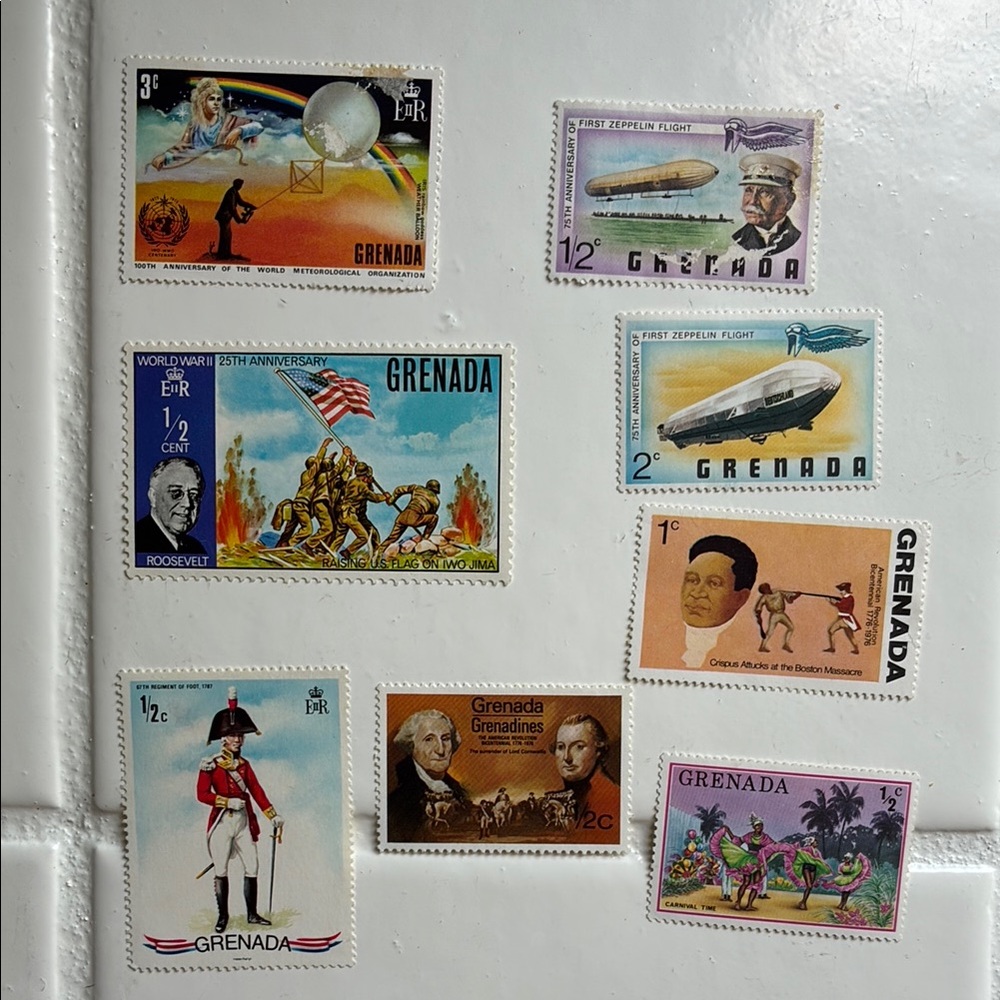 Vintage Grenada Postage Stamps Collection
